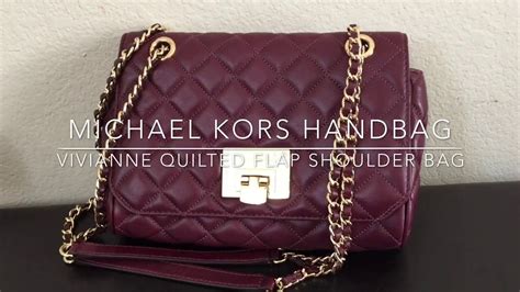 michael kors tasche vivianne quilted cherry red|michael kors satchel bag.